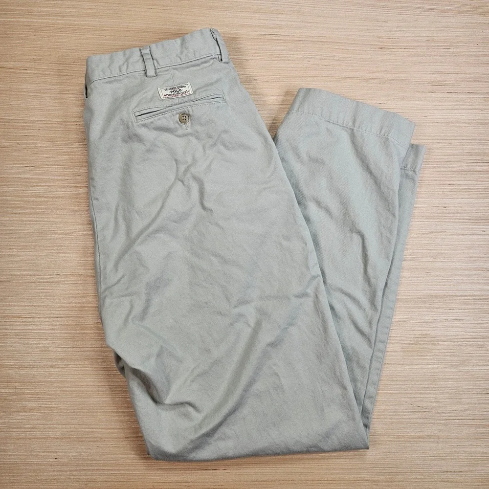 Polo Ralph Lauren Classic Chino Pants Mens 38x32‎ Fits 36x31 Tan Cotton Casual